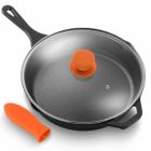 Alternate image 0 for NutriChef Nonstick Cast Iron Frying Pan w/ Lid & Handle Cover