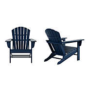 WestinTrends Outdoor Adirondack Chair (Set of 2), Navy Blue