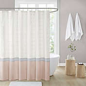 Shabby Chic Cotton Shower Curtain with Blush Finish UH70-2385