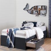 South Shore South Shore Aviron Twin Mates Bed (39) With 3 Drawers - Blueberry