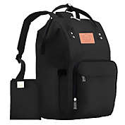 KeaBabies Original Diaper Backpack Bag, Multi Functional Water-resistant Baby Diaper Bags for Moms & Dads (Trendy Black)