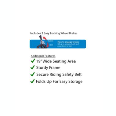 Carex Transport Wheelchair With 19 inch Seat - Folding Transport Chair with Foot Rests - Foldable Wheel Chair for Travel and Storage. View a larger version of this product image.