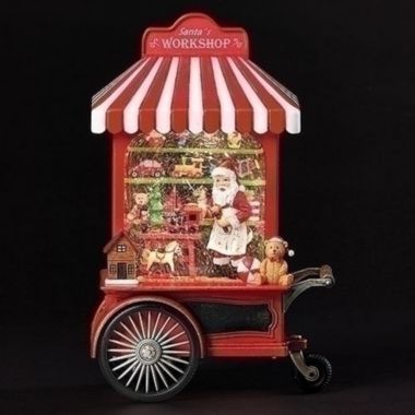 Santa's Workshop Toy Shop Cart LED Swirl Christmas Figurine 10.75 Inch. View a larger version of this product image.