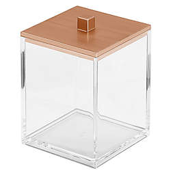 mDesign Square Storage Apothecary Jar for Bathroom and Cosmetics