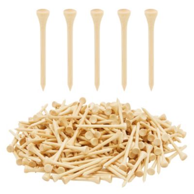 Juvale 300 Pack Tall Wooden 2-3/4 Long Bamboo Golf Tees for Golfing Practice, Sports Tournaments (2.75 In)