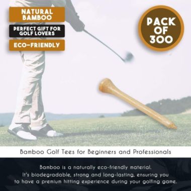 Juvale 300 Pack Tall Wooden 2-3/4 Long Bamboo Golf Tees for Golfing Practice, Sports Tournaments (2.75 In). View a larger version of this product image.