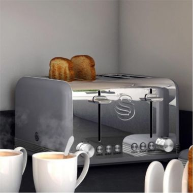 Swan 4 Slice Retro Toaster Grey. View a larger version of this product image.