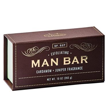San Francisco Soap Company Exfoliating Man Bar, Cardamom & Juniper, 10 Ounce. View a larger version of this product image.