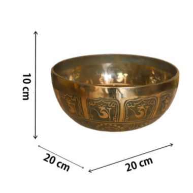 Cottage Handicraft, Hand-made Singing Bowl, Medium with free Elephant Gift. View a larger version of this product image.