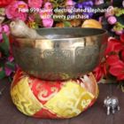 Alternate image 3 for Cottage Handicraft, Hand-made Singing Bowl, Medium with free Elephant Gift