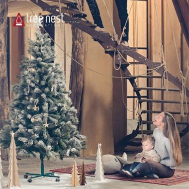 Tree Nest Moveable Tree Base for Artificial Trees, Black. View a larger version of this product image.