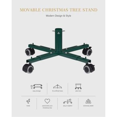 Tree Nest Moveable Tree Base for Artificial Trees, Black. View a larger version of this product image.