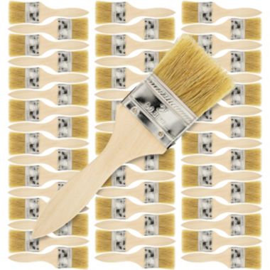 U.S. Art Supply 48 Pack of 2 inch Paint and Chip Paint Brushes for Paint, Stains, Varnishes, Glues, and Gesso. View a larger version of this product image.