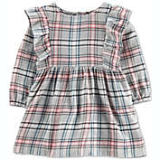 Carter&#39;s Girl&#39;s Plaid Ruffle Trim a Line Dress & Bloomers Gray Size 18MOS