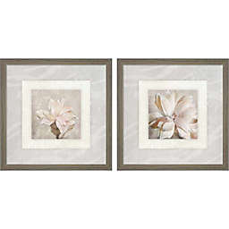 Great Art Now Pink Ivory Portrait by LightBoxJournal 14-Inch x 14-Inch Framed Wall Art (Set of 2)