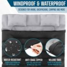 Alternate image 2 for Zone Tech Double Camping Sleeping Bag with 2 Pillows - 3-4 Season Lightweight Waterproof Warm & Cool Weather Adult & Kids Sleeping Bag Converts into 2 Single -Camping, Hiking, & Outdoors 2 Pack