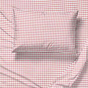 Saturday Park Pink Gingham 100% Organic Cotton Sheet Set