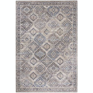 Nicole Curtis Machine Washable Series 1 Vintage Persian Indoor Rug Ivory/Latte 6' x 9'. View a larger version of this product image.