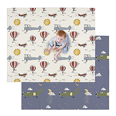 JumpOff Jo Foam Padded Play Mat for Infants, Babies, Toddlers Play & Tummy Time, Foldable and Waterproof, Large, 77&quot; x 59&quot;, Take Flight. View a larger version of this product image.