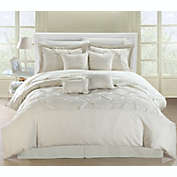 Chic Home Vermont Embroidered Solid Pleating 8 Pieces Comforter - Queen 90" x 90, Beige