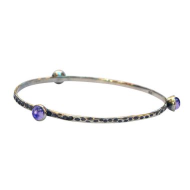 Bottled Up Designs Rustic Bangle In Sterling Silver. View a larger version of this product image.