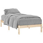 Alternate image 1 for vidaXL Bed Frame 39.4"x74.8" Solid Wood Pine Twin