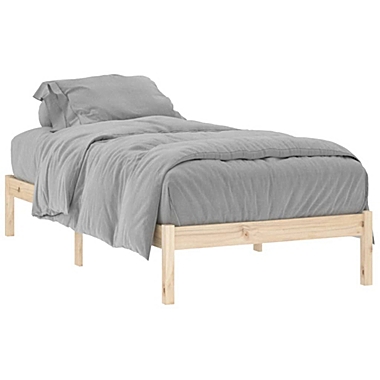 vidaXL Bed Frame 39.4"x74.8" Solid Wood Pine Twin. View a larger version of this product image.