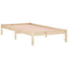 Alternate image 2 for vidaXL Bed Frame 39.4"x74.8" Solid Wood Pine Twin