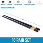 Alternate image 1 for Zulay Kitchen Reuseable Premium Japanese Chopsticks - Gold