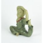 Alternate image 1 for Contrast Stunning Aged Finish Child Monk Yoga Pigeon Pose Statue 8 Inches High