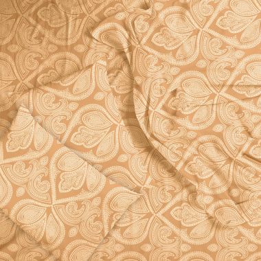 Lux Decor Collection 6-Pieces Deep Pocket Microfiber Printed Bed Sheet Set in Queen Size Taupe. View a larger version of this product image.