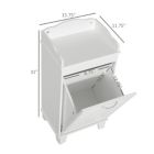 Alternate image 1 for HOMCOM 31" Tilt Out Laundry Hamper, Free Standing Home Organizer Hamper, Bathroom Storage Cabinet, White