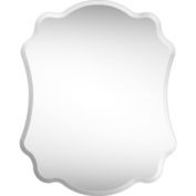 Camden Isle Home Contemporary Decorative Wall Mounted Ashley Beveled Accent Mirror - 23.63"W x 30"H, Clear