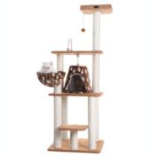 Armarkat 64-Inch Ultra Thick Faux Fur Classic Cat Tower Tree - Chocolate