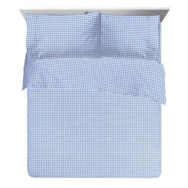 Saturday Park Light Blue Gingham Sheet Set. View a larger version of this product image.