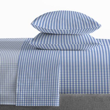 Saturday Park Light Blue Gingham Sheet Set. View a larger version of this product image.