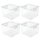 Alternate image 0 for mDesign Plastic Storage Organizer Bin with Handles for Closets - Clear, Pack of 4