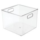 Alternate image 2 for mDesign Plastic Storage Organizer Bin with Handles for Closets - Clear, Pack of 4