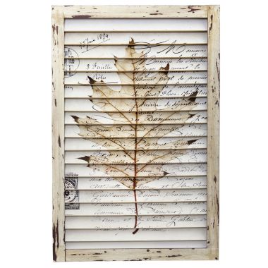 Nearly Natural Maple Leaf Window Shutter Wall Decor. View a larger version of this product image.
