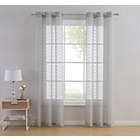 Alternate image 0 for Kate Aurora Modern Living 2 Pack Plaid Sheer Embossed Grommet Top Curtain Panels - Silver