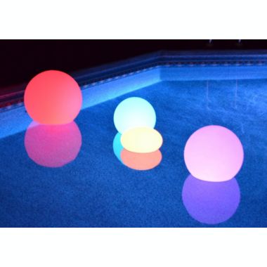 The Pool Supply Shop 15" Ovoid Remote Controlled Portable LED Illuminated Color Changing Sphere. View a larger version of this product image.