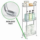 Alternate image 3 for mDesign Vertical Standing Bathroom Shelving Unit Tower with 3 Baskets