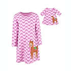 Alternate image 2 for Leveret Girls and Doll Cotton Dress Llama