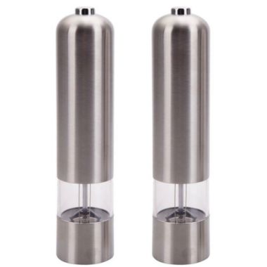 Kitcheniva 2-Pieces Kitchen Stainless Electric Salt Pepper Spice Mill Grinder Muller. View a larger version of this product image.