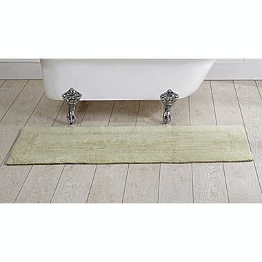 Better Trends Lux Reversible Bath Rug, 100% Cotton, 20" x 60" Rectangle, Sage. View a larger version of this product image.