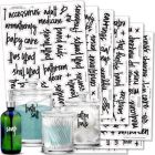Alternate image 0 for Talented Kitchen Black Script Bathroom Labels Script Bathroom Organization Labels - 123 Black Bath, Beauty & Makeup Preprinted Stickers. Water Resistant Decals (Set of 192 - Black Script Bathroom)