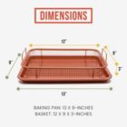 Alternate image 1 for Chef Pomodoro Copper Crisper Tray, 2-Piece Set, Baking Pan (Rectangle - Large)