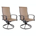 Alternate image 0 for Garden Elements Bellevue Sling Swivel Rocker Patio Chair, Brown (Pack of 2)