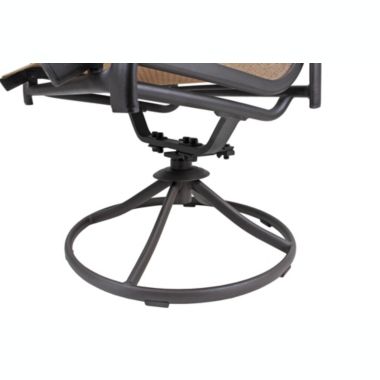 Garden Elements Bellevue Sling Swivel Rocker Patio Chair, Brown (Pack of 2). View a larger version of this product image.