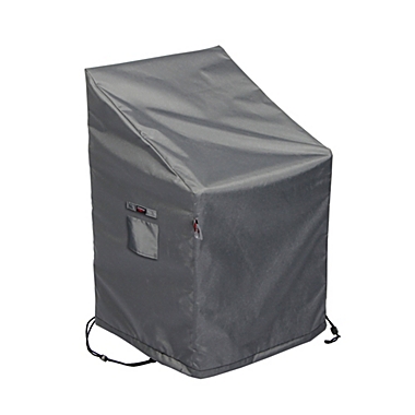Summerset Shield Titanium BarstoolxStacked 3-Layer UV Resistant Outdoor Dining Cover - 25.5x28", Dark Grey. View a larger version of this product image.